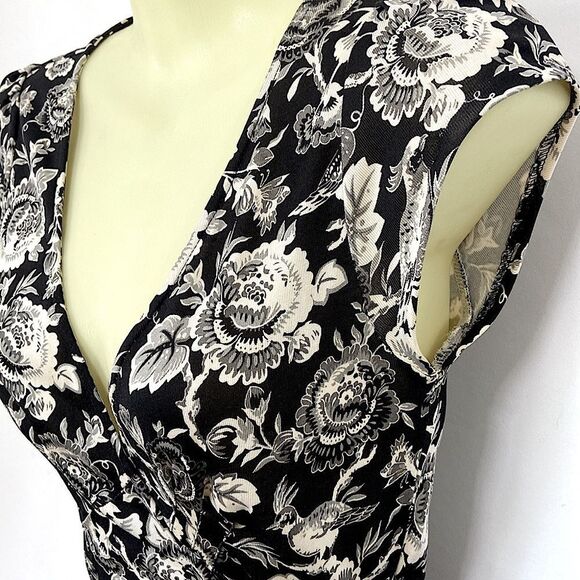 Diane Von Furstenberg Dress “Kye” Black White Wrap Dress Excellent Size 4 - Picture 6 of 9